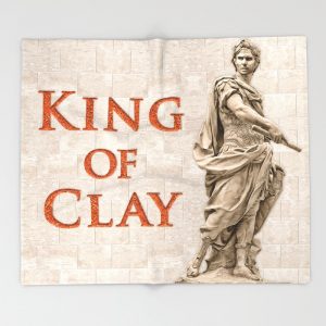 nadal-king-of-clay-throw-blankets