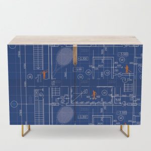 blue-blueprint-with-construction-workers--tennis-racquet-credenza