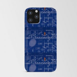 blue-blueprint-with-construction-workers--tennis-racquet-iphone-card-cases