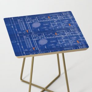 blue-blueprint-with-construction-workers--tennis-racquet-side-table