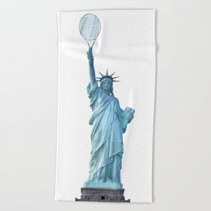 statue-of-liberty-with-tennis-racquet-beach-towels