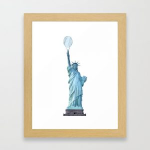 statue-of-liberty-with-tennis-racquet-framed-prints