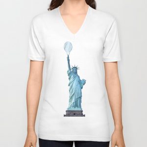 statue-of-liberty-with-tennis-racquet-vneck-tshirts