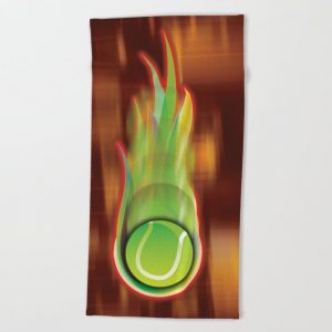 tennis-ball-on-fire-beach-towels