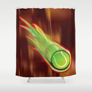 tennis-ball-on-fire-shower-curtains